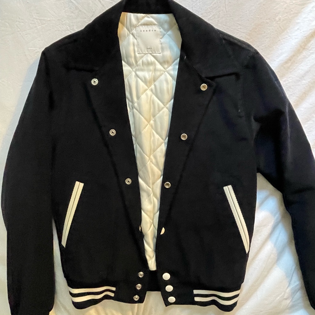Nwt Sandro Corduroy Blouson Bomber Athletic Jacket Coat